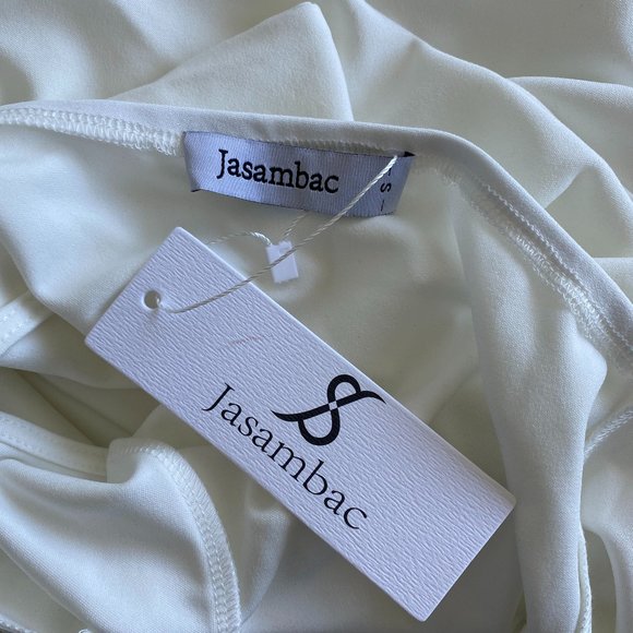 JASAMBAC Women's Bow One Shoulder Dress with Pockets - Picture 6 of 6